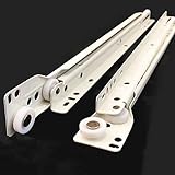 WSXM Schubladenauszug Rollenführung 250mm 300mm Vollauszüge Schubladenschienen Rollenauszug Teleskopschiene Mit Rollen 1 Paar (2 Stück) Weiß