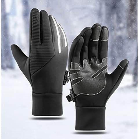Cycling Gloves Thermal Running Gloves for Men Women, Anti-slip Touchscreen Winter Gloves for Hiking Driving Climbing Sports (L) Cover