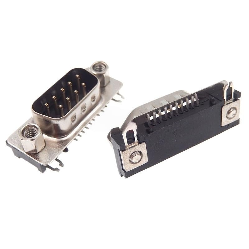 Image of 1-5PCS DB9 Data Cable Connector Angle 90 Plug PCB Angle Connector RS232 9pin Port Socket Female Male D Type Adapter(5PCS)