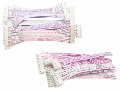 Conector JST XH2.54 de 9 pines y cable individual blanco rojo de 30cm para electrónica