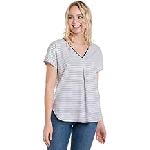Ably Amy Womens Knit Short Sleeve Top | Repels Liquids, Stains, and Odors