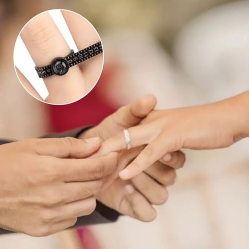 Ringmaßband, 2 Stück Ringgrößenmesser Ringgröße messen Ring Größe Fingerumfang ermitteln bestimmen Größenmesser Fingerumfang Fingergröße, Schwarz Weiß