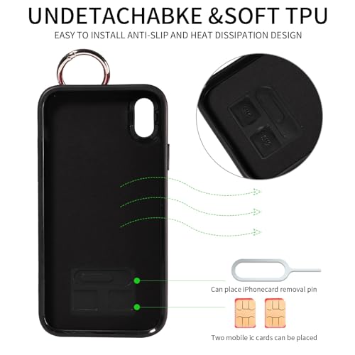 Étui de protection pour téléphone compatible avec iPhone XR antichoc vert