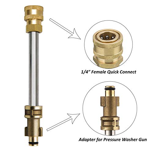 STYDDI Pressure Washer Gun Adapter with 1/4” Female Quick Connect Fitting Compatible with Ryobi, Harbor Freight, Greenworks, Portland, Husky