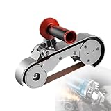 LwiftGal Professioneller Rohrbandschleifer,1100 W mit 6 variablen Geschwindigkeiten und Schleifbändern,ideal zum Polieren, Veredeln und Entrosten von Rohren und Schläuchen 2-wheelworkinghead