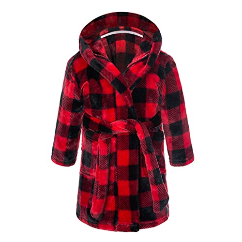 Roupão de banho de flanela quente, macio, com capuz para crianças, unissex (O, 1 a 2 anos)