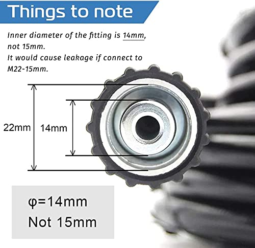 Image of High Pressure Washer Hose Pipe Flexible Long Electric Pressure Washer Machine Cleaning for car Washing Household Machines Accessories Water Hose Washers Outdoor (Size-8 Meter, Color- Black)