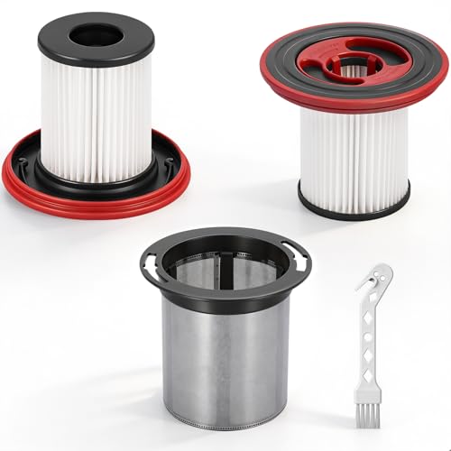 Image of 2 Pack HEPA Filters for Bosch Unlimited 7 Vacuum Cleaner Accessories Parts 12040193 with Stainless Steel Pre-Filter, Washable & Reusable Replacement Filter with Cleaning Brush for BBS7/BCS7/BKS7/BSS7