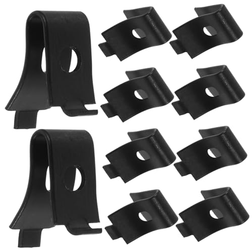 Gadpiparty 10pcs Stainless Steel Glass Shelf Brackets Heavy Duty Metal Shelf Clips for Cabinet Support Easy to Install for Garages and Tool Rooms