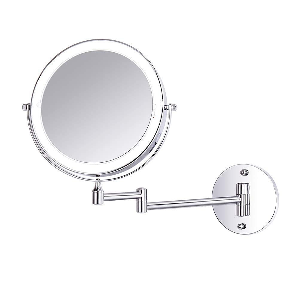 Loywe Beleuchtet Kosmetikspiegel 7-Fach mit Beleuchtung LED Wandmontage Touchscreen für Badezimmer, Kosmetikstudio, Spa und Hotel EU Plug, LW70-7