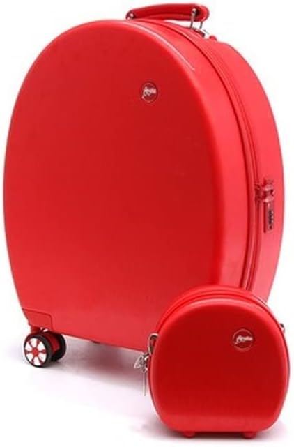 review Travel Trolley bag Hard Side Hard Shell Suitcase 2PC Cute Carry On Luggage Set With Cosmetic Bags