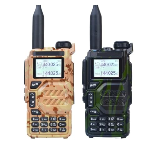 Walkie talkie K5 de camuflaje forestal con recepción de banda ancha 50-600 MHz 3
