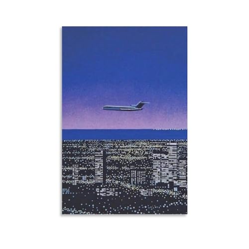 Artist Hiroshi Nagai Surrealist Poster Tropical Landscape Vintage Modern Landscape Painting Pop Style Canvas Paiting Wall Art Posters For Room AestheticsCanvas Painting Posters And Prints Wall Art Pic