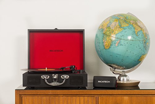Ricatech RTT21 Tourne-Disque, Tourne-Disque Portatif Léger avec des Hauts-Parleurs, Trois Vitesses, RCA, Bluetooth, Prise Casque, Lecture MP3. Magnifique Valise de Lecteur de Style de Vinyle (Noir) - Les Beatles, Paul McCartney, John Lennon, RIngo Starr, George Harrison Ricatech RTT21 Tourne-Disque, Tourne-Disque Portatif Léger avec des Hauts-Parleurs, Trois Vitesses, RCA, Bluetooth, Prise Casque, Lecture MP3. Magnifique Valise de Lecteur de Style de Vinyle (Noir) – Image 6