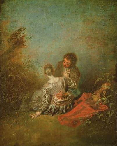 Graffiti art mural Le Faux Pas de Watteau poster décoration maison moderne 60x90 cm
