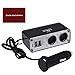 Produktbild whobabe Twin Steckdose Doppel-USB Auto KFZ Zigarettenanzünder Splitter Adapter