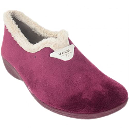 Chaussures fermées pour femme talon bordeaux uni doux Vulcabicha 2746