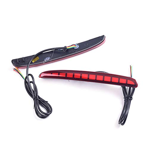 2 Peças Refletor Seqüencial De Carro Led Luz De Freio Traseira Pára Choques Lâmpada De Neblina Para