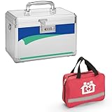 GODLONSEN Medicine Lock Box, Lockable Storage Box for Drugs, Childproof Medication Storage with Combination Lock for/Dorms/Outdoor/Home (Medium...