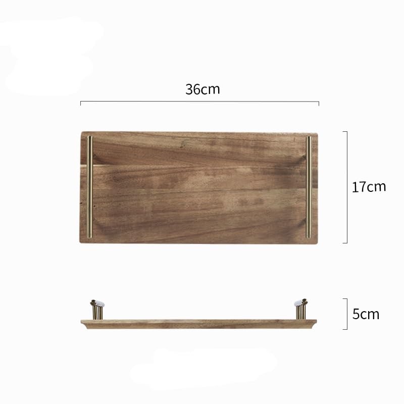 Bandeja de madera versátil para postres de sushi y pan, elegante bandeja de servir para sala de estar y cocina, perfecta para desayunar y entretener a los invitados