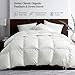 Ltinhome Organic Feathers Down Comforter Full Size | 100% Cotton, Premium Goose Duck Feathers & Down Filling, All-Seasons Stand-Alone Duvet Insert with Tabs, 82x86 Inches, White