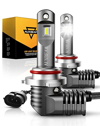 Auxbeam 9005 Led Bulbs 15000lm P10 Series High Brightness Led Conversion Kits Upgraded Mini Size Led Fog Light Halogen Replacement 6000K Xenon White