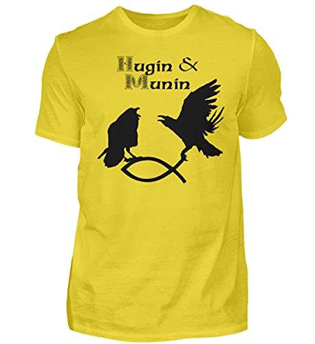 T-shirt Hugin & Munin style urbain décontracté taille L masculin