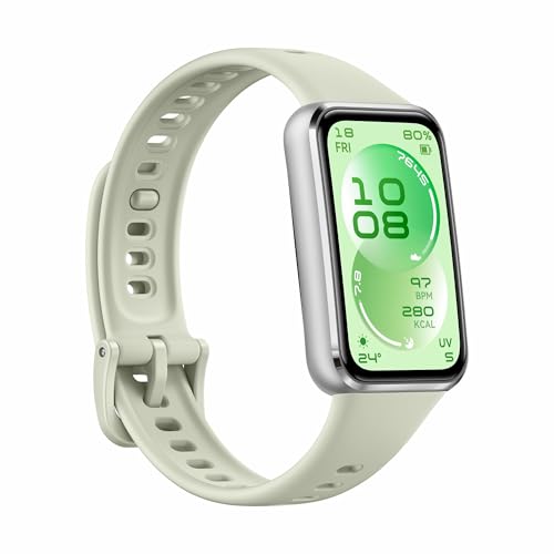 Image of Huawei Band 11 Health & Fitness Tracker, Enhanced Sleep Tracking, All-Day Health Monitoring, Ultra-Slim & Comfort Wear, Compatible with iOS & Android, Smart Watch, Metal (Green)