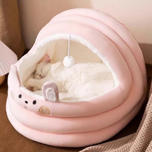 ペットベッド 犬 猫 ドーム型 ペットハウス 2way ペットソファー ドーム型ベッド ペットクッション 冬用 猫用 犬用ハウス クッション 寝床 取り外し可能 洗える ふわふわ ペット用品 猫 ベッド あったか 保温防寒 滑り止め ペット用品(E,M)