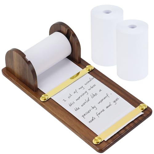 Distributeur de papier à notes en bois de noyer chic pour bureau