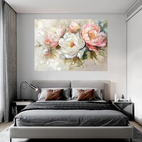 Impression de peinture florale de qualité tableau mural encadré WODJEM
