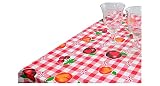 Alux - Waterproof Oilcloth Table Cloth - Wipeable Tablecloths for Picnic - Non-Fading Plastic Table