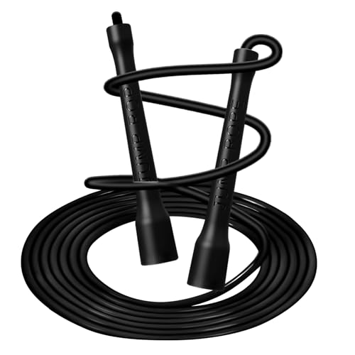 iMoebel Springseil Fitness 6mm*3m PVC Speed Rope Verstellbar, ABS Rutschfester Griff Seilspringen für Kinder Erwachsene Boxen Abnehmen Crossfit, Schwarz iMoebel Springseil Fitness 6mm*3m PVC Speed Rope Verstellbar, ABS Rutschfester Griff Seilspringen für Kinder Erwachsene Boxen Abnehmen Crossfit, Schwarz