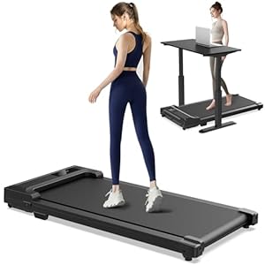 Kerolina Walking Pad Treadmill for Home – Under Desk Treadmills Mini Portable Walking Running Machine Slim Compact Motorized Electric Treadmill with Adjustable Speed Remote