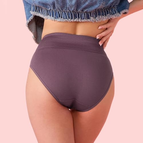 Image of Enamor Cotton Classic, All Day Comfort, High Waist Brief - Breathable, Antimicrobial with Stain Release, Outer Brushed Wide Elastic, Full Coverage - CW01