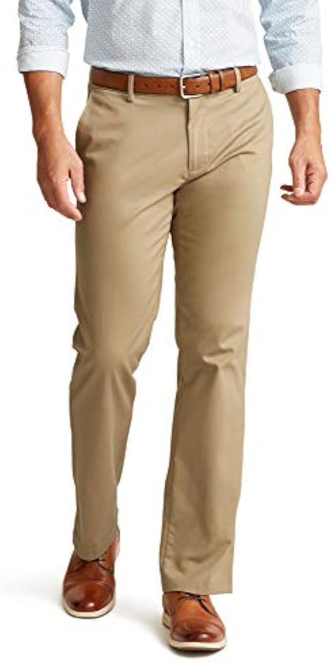 Dockers Men's Straight Fit Signature Lux Cotton Stretch Khaki Pant