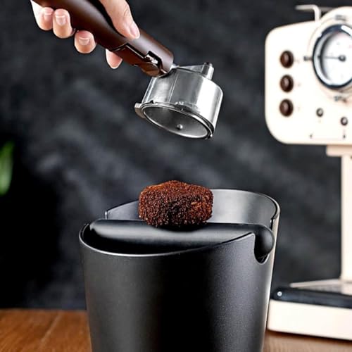 YelaJoy Espresso Knock Box 5inch, Coffee Knock Box Silicone Coffee Tamper Mat Espresso Machine Accessories, Come with Removable Knock Bar and...