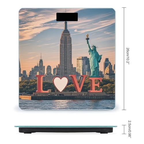 Báscula Digital Love from New York de Vidrio Templado miniatura 2