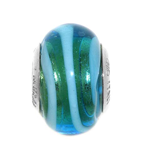 Venetiaurum - Charm In Vetro Originale Di Murano E Argento 925 - Gioiello Made In Italy Certificato