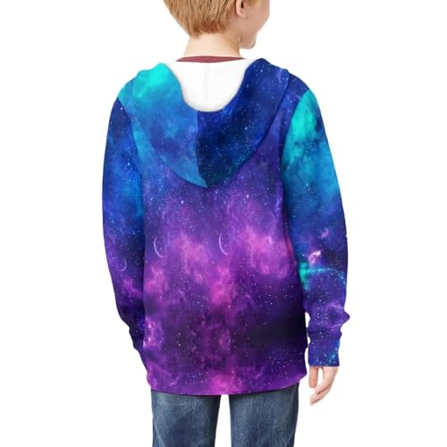 Zip Up Hoodies for Kids Girl Boy 6-16 Hooded Sweatshirts with Pocket4