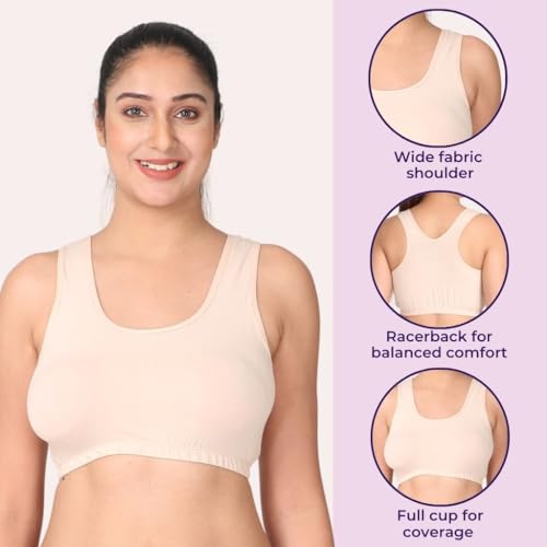 Image of Adira | Plus Size Sleeping Bra for Women | Plus Size Bra | Slip On Bras to Wear at Home | Comfortable Bra | Wirefree & High Coverage | Sleep Support | Avoids Stretch Marks | Pack of 2