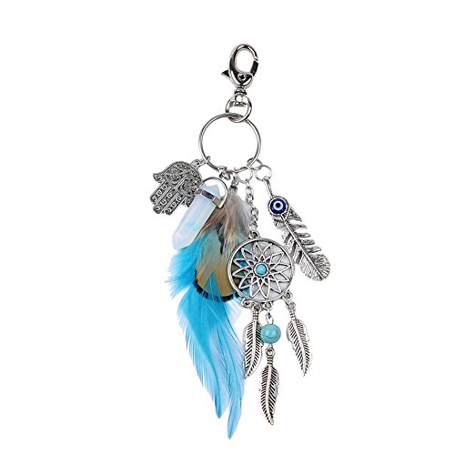 Sunrisee Dream Catcher Keychain Fashion Boho Ornament Feather Key Ring
