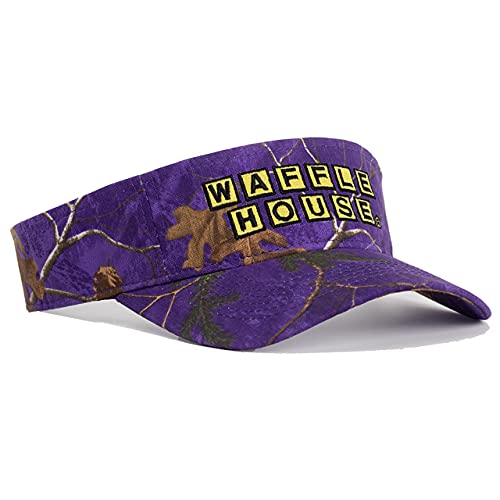 Realtree Color Camo WH Embroidery Logo Visor | Adjustable Velcro Backing | Limited Edition for Men Women and Kids (US Alpha One Size Purple/Visor)