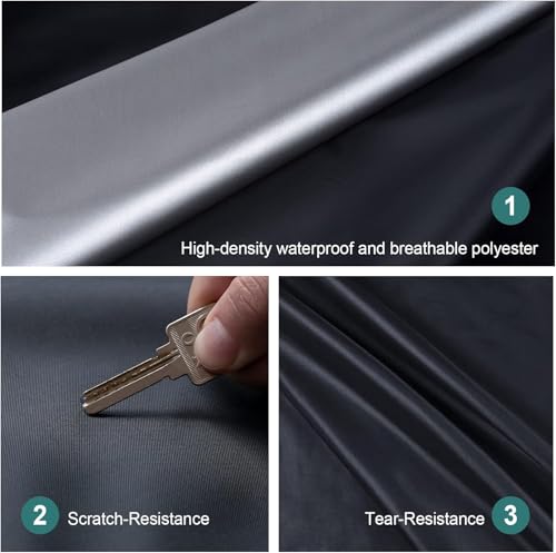 Image of GUNHYI Hatchback Car Cover for Automobiles All Weather Waterproof, Universal Fit Toyota Yaris, Kia Rio, Mini Cooper 2-Door /4-Door, Mitsubishi Mirage, Chevrolet Bolt EV /Sonic etc.