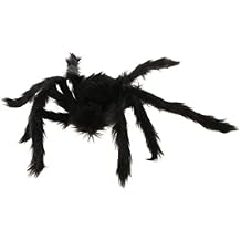 Halloween Spider Realistic Spider Plush Spider Prank Jokes Toy for Halloween Party Decoration Props - Black, 50cm