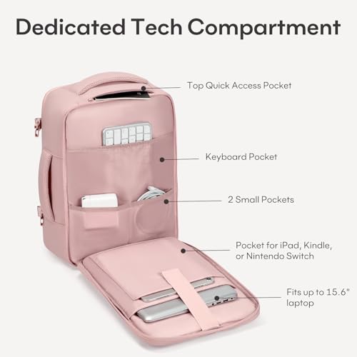 Mochila de viaje viaje rosa 30L para portátil 15.6" miniatura 4