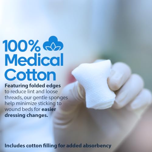 Dynarex 3249-BX CurPro Cotton Filled Gauze Sponges USP - No estériles miniatura 4