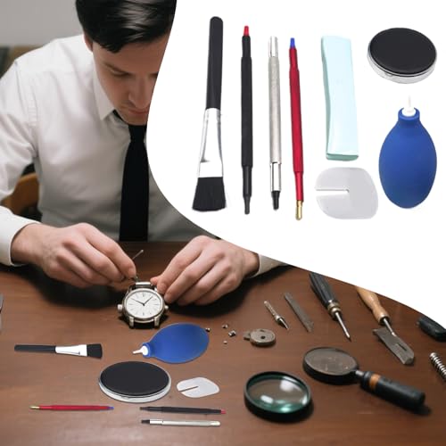 Reparatiekit bekijken - horloge link verwijderen tool | reparatiegereedschap kits | bekijk case opener tool | professionele veerbar tool set | observeer het reservegereedschap voor batterijen | - Afbeelding 6