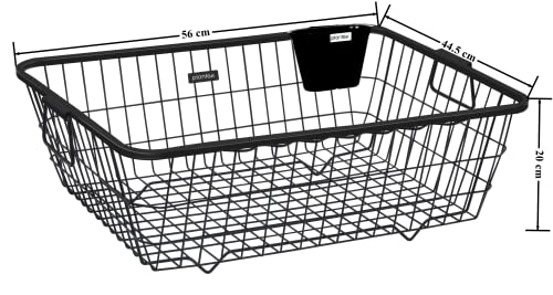 Image of Plantex GI Metal Dish Drainer Basket for Kitchen Utensils /Dish Drying Rack /Bartan Basket(Size - 56 x 43 x 20 cm /Black)