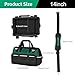 GRENPRO Tool Bag 14 Inch Large Heavy Duty Tool Bag With Wide Mouth with Adjustable Shoulder Strap,Heavy Duty Tool Bag Organizer Specially Designed for Various Tools